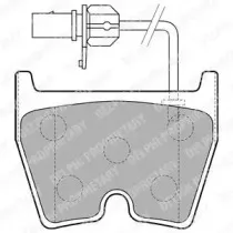 LP1856 DELPHI Комплект тормозных колодок, дисковый тормоз