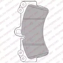 LP1997 DELPHI Комплект тормозных колодок, дисковый тормоз