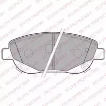 LP2207 DELPHI Комплект тормозных колодок, дисковый тормоз
