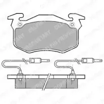 LP382 DELPHI Комплект тормозных колодок, дисковый тормоз