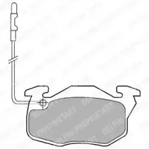 LP490 DELPHI Комплект тормозных колодок, дисковый тормоз