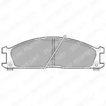 LP543 DELPHI Комплект тормозных колодок, дисковый тормоз