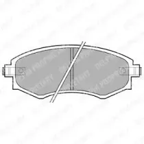 LP606 DELPHI Комплект тормозных колодок, дисковый тормоз