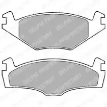 LP979 DELPHI Комплект тормозных колодок, дисковый тормоз