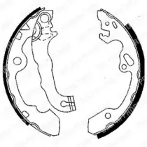 LS1850 DELPHI Комплект тормозных колодок