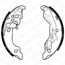 LS1858 DELPHI Комплект тормозных колодок