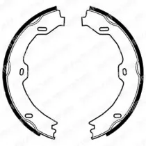 LS1923 DELPHI Комплект тормозных колодок, стояночная тормозная система