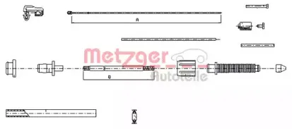 10.0382 METZGER Тросик газа