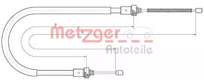 10.6894 METZGER Трос, стояночная тормозная система