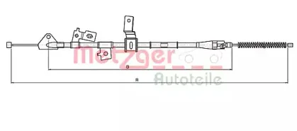 17.5070 METZGER Трос, стояночная тормозная система