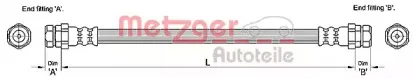 4110244 METZGER Тормозной шланг