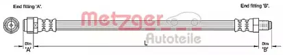 4110276 METZGER Тормозной шланг