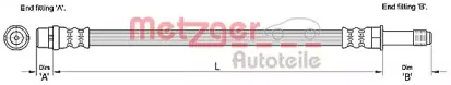 4110280 METZGER Тормозной шланг