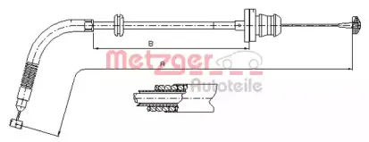 413.25 METZGER Тросик газа