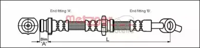 4111986 METZGER Тормозной шланг