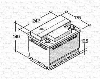 067143813003 MAGNETI MARELLI Стартерная аккумуляторная батарея