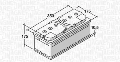 068085072030 MAGNETI MARELLI Стартерная аккумуляторная батарея