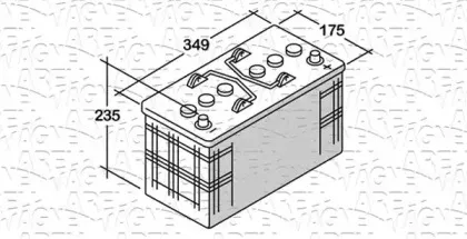 068105076010 MAGNETI MARELLI Стартерная аккумуляторная батарея
