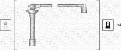941318111172 MAGNETI MARELLI Комплект проводов зажигания
