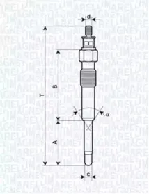 062900007304 MAGNETI MARELLI Свеча накаливания