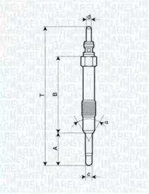 062900014304 MAGNETI MARELLI Свеча накаливания