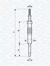 062900034304 MAGNETI MARELLI Свеча накаливания