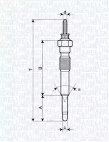 062900068304 MAGNETI MARELLI Свеча накаливания