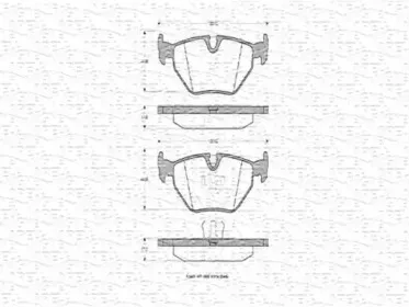 430216170308 MAGNETI MARELLI Комплект тормозных колодок, дисковый тормоз