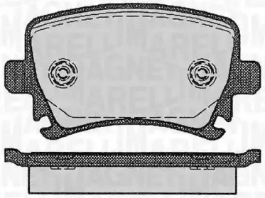 363916060133 MAGNETI MARELLI Комплект тормозных колодок, дисковый тормоз