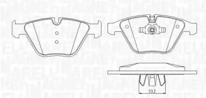 363916060150 MAGNETI MARELLI Комплект тормозных колодок, дисковый тормоз