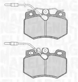 363916060167 MAGNETI MARELLI Комплект тормозных колодок, дисковый тормоз