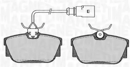 363916060258 MAGNETI MARELLI Комплект тормозных колодок, дисковый тормоз