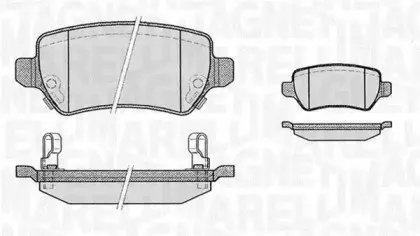 363916060356 MAGNETI MARELLI Комплект тормозных колодок, дисковый тормоз