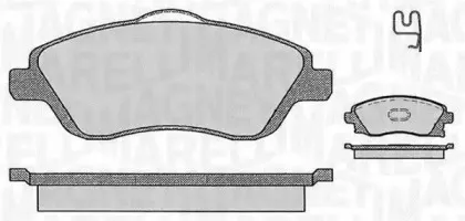 363916060362 MAGNETI MARELLI Комплект тормозных колодок, дисковый тормоз