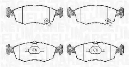 363916060428 MAGNETI MARELLI Комплект тормозных колодок, дисковый тормоз