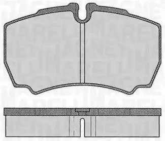363916060434 MAGNETI MARELLI Комплект тормозных колодок, дисковый тормоз