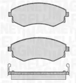 363916060467 MAGNETI MARELLI Комплект тормозных колодок, дисковый тормоз