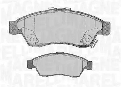 363916060490 MAGNETI MARELLI Комплект тормозных колодок, дисковый тормоз