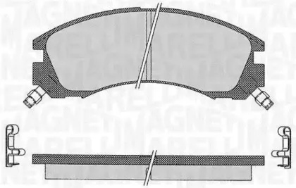 363916060496 MAGNETI MARELLI Комплект тормозных колодок, дисковый тормоз