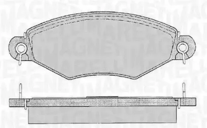 363916060512 MAGNETI MARELLI Комплект тормозных колодок, дисковый тормоз