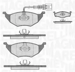 363916060536 MAGNETI MARELLI Комплект тормозных колодок, дисковый тормоз