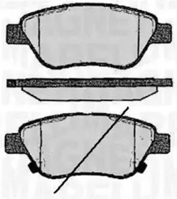 363916060559 MAGNETI MARELLI Комплект тормозных колодок, дисковый тормоз
