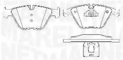 363916060582 MAGNETI MARELLI Комплект тормозных колодок, дисковый тормоз