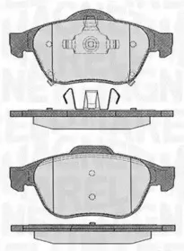363916060595 MAGNETI MARELLI Комплект тормозных колодок, дисковый тормоз