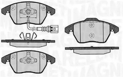 363916060657 MAGNETI MARELLI Комплект тормозных колодок, дисковый тормоз