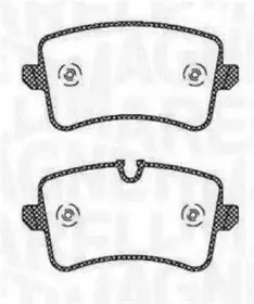 363916060673 MAGNETI MARELLI Комплект тормозных колодок, дисковый тормоз