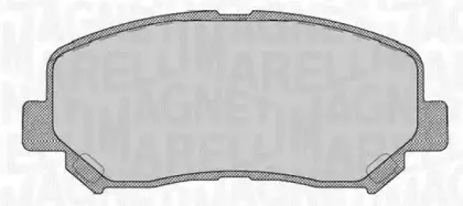 363916060710 MAGNETI MARELLI Комплект тормозных колодок, дисковый тормоз