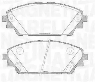 363916060808 MAGNETI MARELLI Комплект тормозных колодок, дисковый тормоз