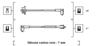 941318111005 MAGNETI MARELLI Комплект проводов зажигания