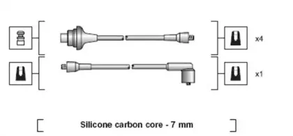 941318111017 MAGNETI MARELLI Комплект проводов зажигания